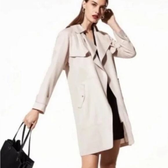 Aritzia Jackets & Blazers - Aritzia Babaton Lawson Lightweight Trench Coat Cream Size Large